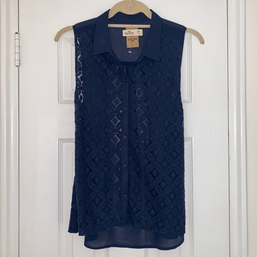 Hollister Button Up Tank Top